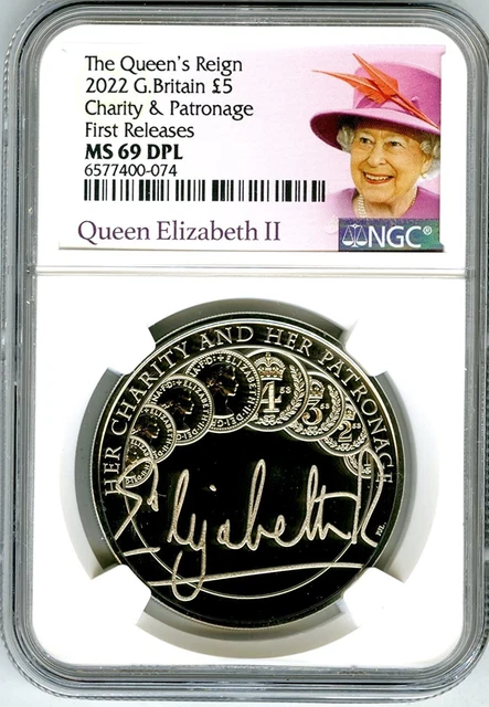 2022 GREAT BRITAIN 5Pd Ngc Ms69 Dpl Queen Elizabeth Life And