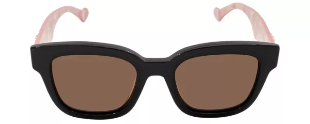 Gucci GG0998S Womens Cat Eye Designer Sunglasses Black Pink Opal Gold/Brown 52mm 2