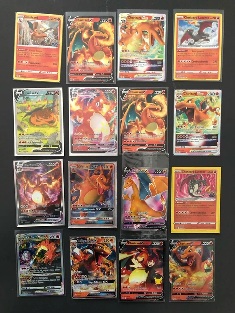 CARTE POKEMON CHARIZARD V Vmax Gx Vastro Lucente - Scegli La Tua Carta ...