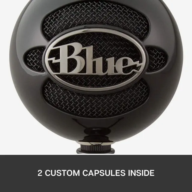 Blue Snowball USB - Gloss Black - 2 Condensers Microphone - No Stand