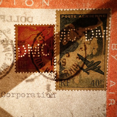 1 TIMBRE PERFORÉ ANCIENS ETS GOLLDENBERG ET Cie SUR LETTRE COVER ANCOPER Z 