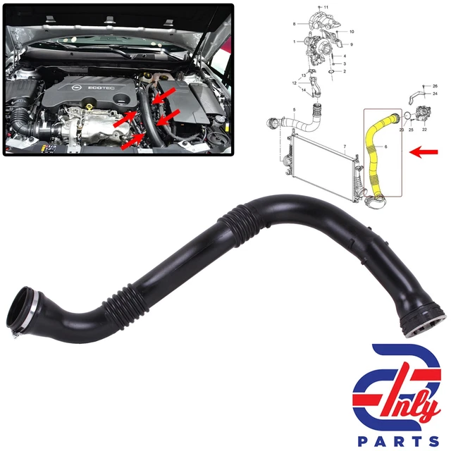 Turboschlauch Ladeluftschlauch Kompatibel Mit O.p.e.l. Astra H Zafira B 1.9 CDTI 55557037 1302574