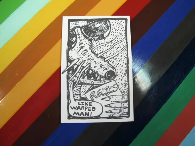vtg 1980s underground mini comic Relics Bob Lewis card print