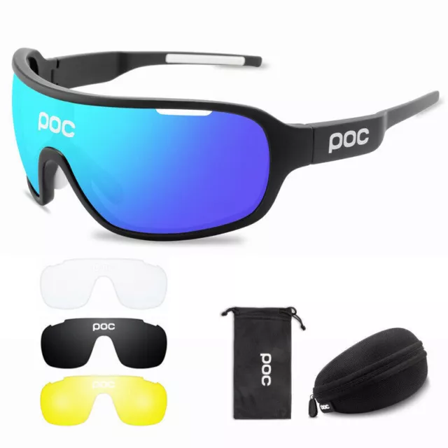 HOT Cycling Glasses Men Women Bike Bicycle Outdoor Sport Sunglasses POC Eyewear 3