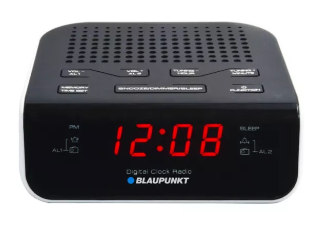 Radiosveglia con Allarme LCD Radio Sveglia Nero Blaupunkt CR5WH