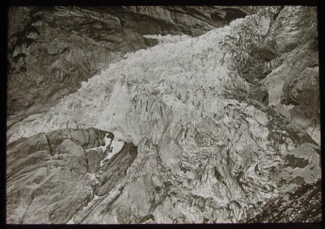 Glass Magic Lantern Slide GRINDELWALD UPPER GLACIER NO2 C1910 PHOTO SWITZERLAND