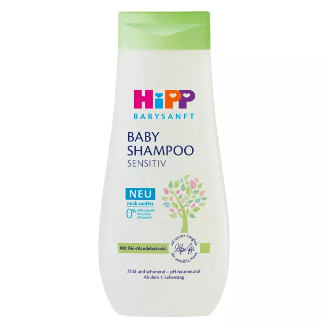 200ml HiPP Baby Soft Shampoo Sensitive Organic Almond Extract Care Cleans Mild