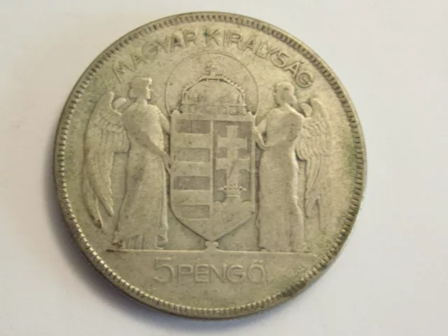 1930 Hungary Silver 5 Pengo