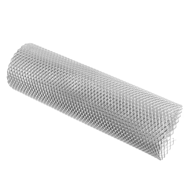 Voiture Grille Maille Feuille 40x13 Pouce 8x16mm Rhombique Trou Argenté