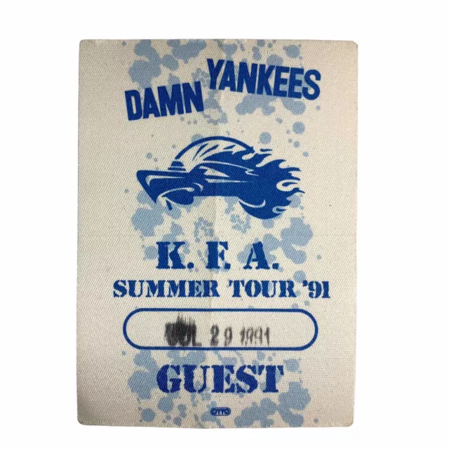 Ted Nugent Damn Yankees KFA Summer Tour 1991 Guest Pass  Unused San Diego