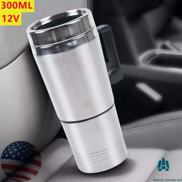 300ml Car Electric Coffee Maker Portable Pot Mug Heating Cup Travel Kettle