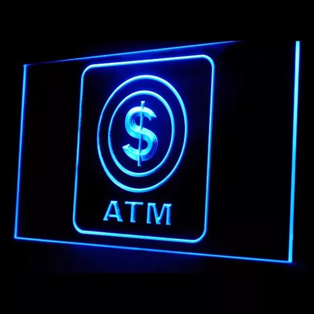 190001 ATM Automated Teller Machine Home Decor Open Display Neon Sign 16 Color