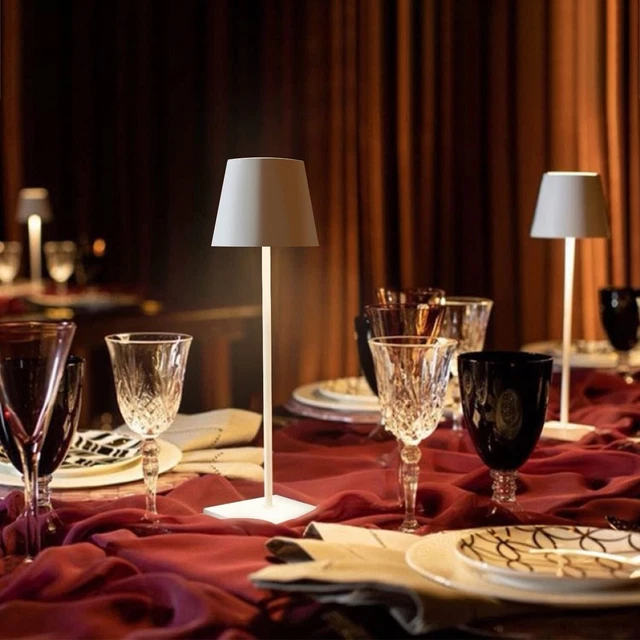 Lampada Da Tavolo Touch Led Ricaricabile Bar Hotel Ristorante Usb 3