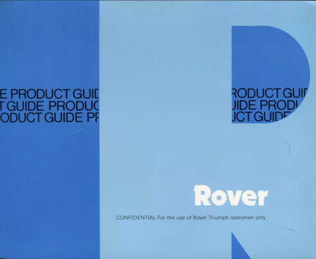 Rover SD1 2300 2600 3500 - Salesman's Product Guide 1980