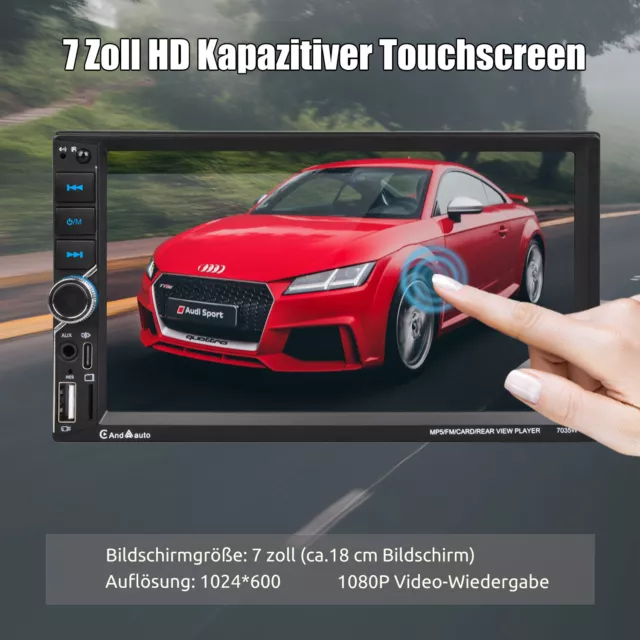 Carplay Android Auto 7 ZOLL Autoradio AUX 2DIN Double DIN Bluetooth USB C TF SWC 3