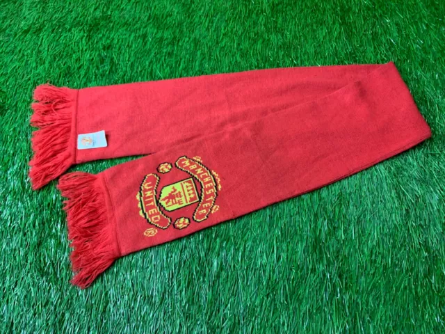 MANCHESTER UNITED rare FOOTBALL SOCCER FAN SCARF OFFICIAL PRODUCT ONE SIZE