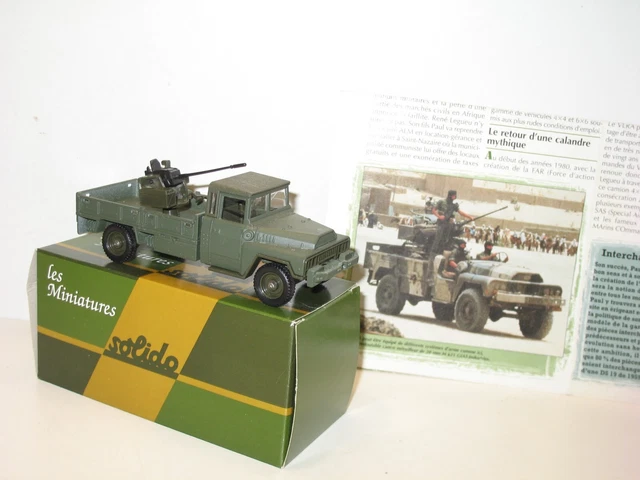 Solido Acmat VLRA 4x4 – Miniature Ambulance Militaire 1:50, édition Neuve Avec Accessoires (Vert, 1975)