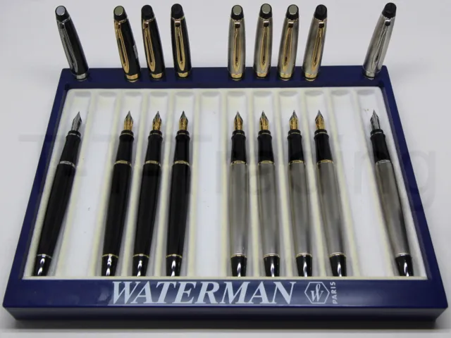 Waterman Expert Füller Füllfederhalter Metallic oder Lack Black div. Federn NEU 2