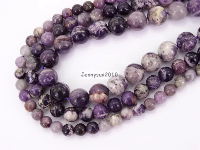 Natural Sugilite Gemstone Round Spacer Loose Beads 15.5'' Strand 6mm 8mm 10mm