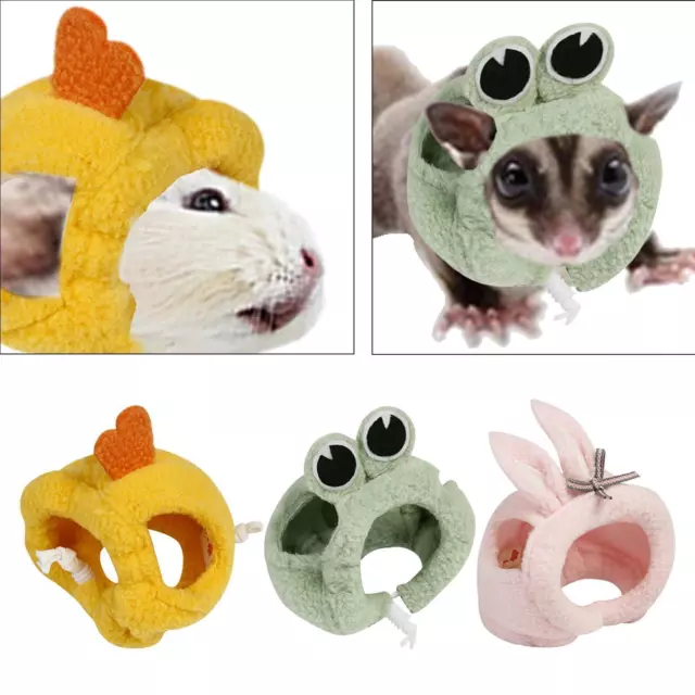 Chapeau pour petits animaux Chapeau de hamster en peluche souple réglable