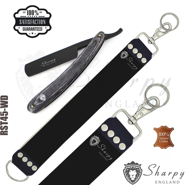 Ceinture D'affûtage En Cuir Véritable Double Face (strop) Pour Couteaux Et Rasoirs - Longueur 52 Cm - Haryali London