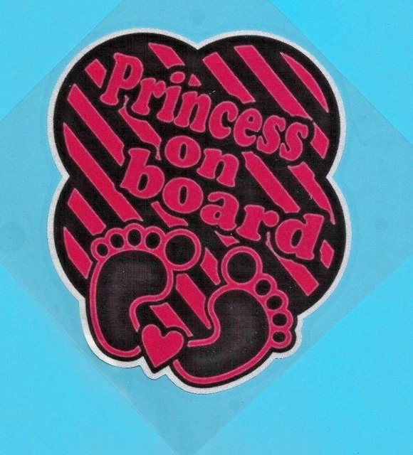 PRINCESS ON BOARD BABY GIRL DECAL LOGO FOR CAR/VAN/LAPTOP VINYL STICKER FUNNY - Foto 7