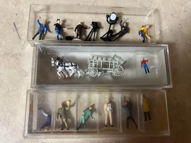 Preiser People Figures And Horse Wagon Ho