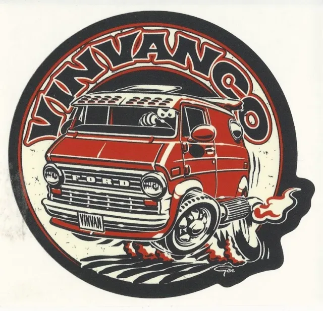 Early FORD 2nd-generation Econoline Vintage Van Sticker Peel and Stick VinVanCo