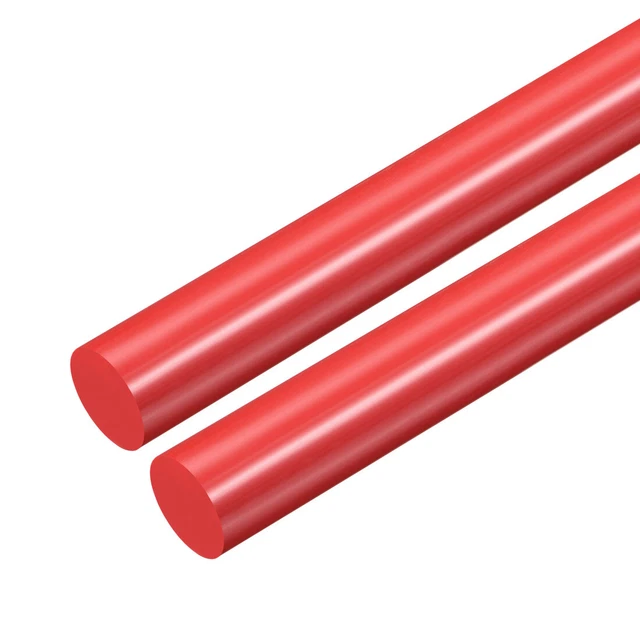 Plastica Asta rotonda POM 20mm diam rosso plastica ingegneria barra tonda 2pz