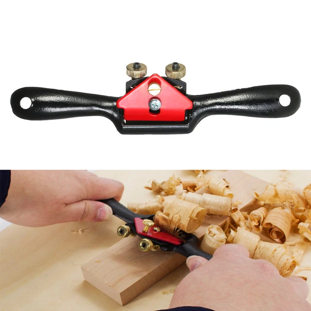 Spoke Shave Plane Metal Blade Wood Manual Planer Woodworking Deburring Tool G9U4
