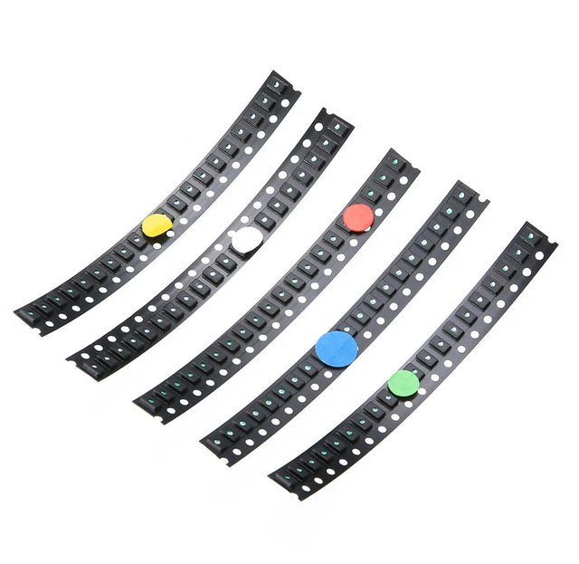Led Sign Smt 100 PCS 1206 SMD SMT LED Red Green Blue Yellow White Light Super Bright ...