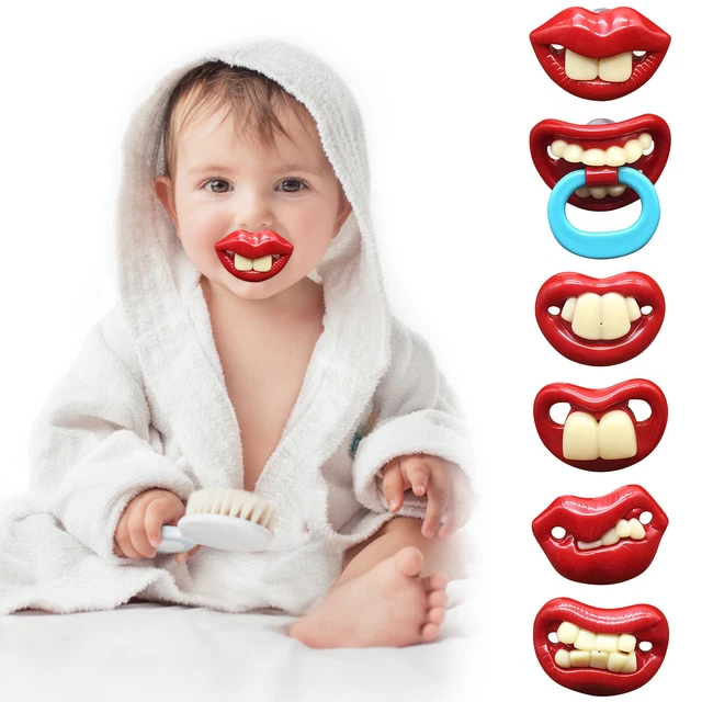 Funny Teeth Baby Boy Girl Infant Pacifier BPA Free Silicone Dummy Nipples 💎