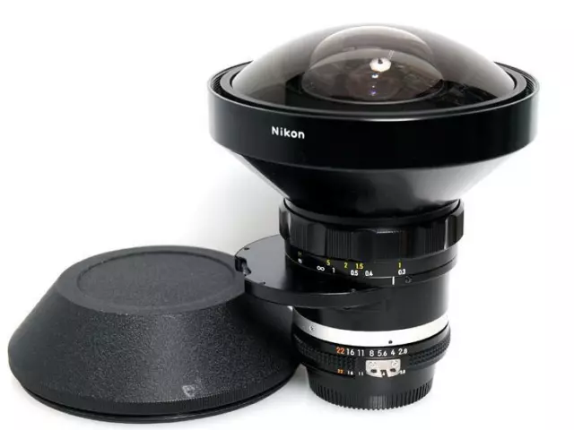Nikon Nikkor Ai-S 8mm F2.8 Mf Fisheye-Objektiv Exzellent Aus Japan