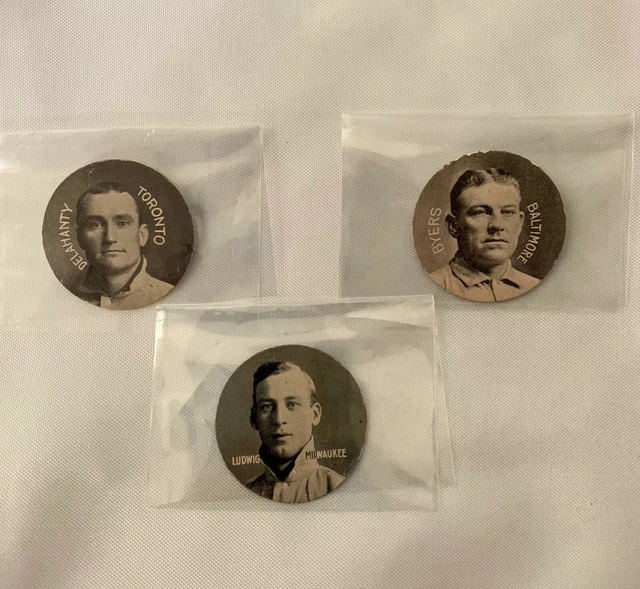 1909-11 E254 Colgans Chips--Lot of 3--Ungraded--Fair to Good Condition