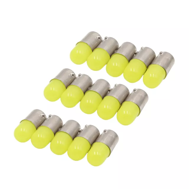 Lot de 15 ampoules LED blanches 12 V BA9S pour tableau de bord.