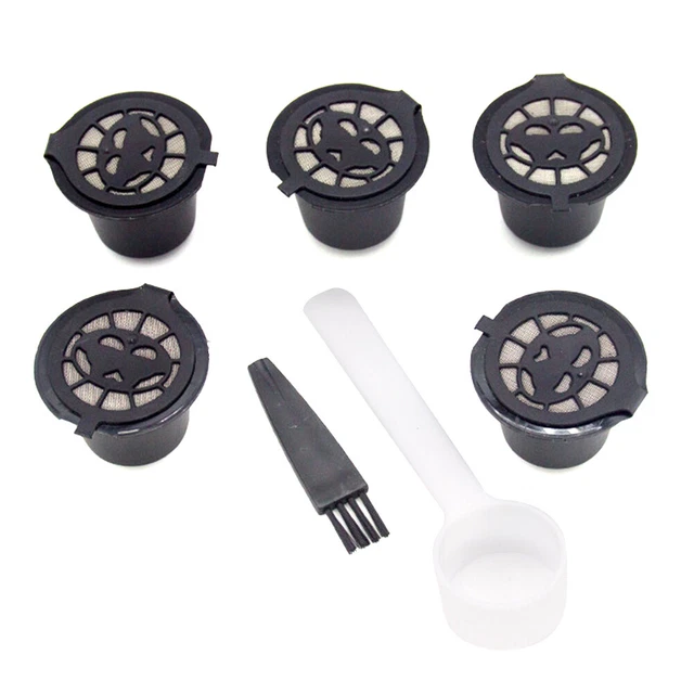 Coffee Cup Filter for Nespresso Reusable Capsule Refillable Pods (Black) FS2#
