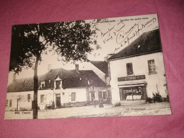 Superbe Rare carte animée début 1900 d'Alligny Cosne-sur-Loire Nièvre 58