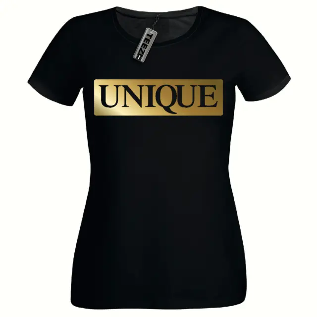 Unique Tshirt, Ladies Fitted Tshirt,Gold Slogan T Shirt, Womans tshirt