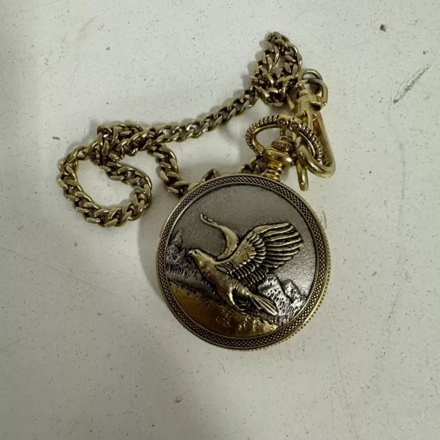 PHILLIP CROWE MAJESTI Signature Series Pocket Quartz Watch Timepiece Eagle LN 40.00 PicClick