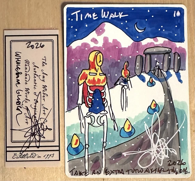 TIME WALK, ARTIST Sketch, Magic Mtg, Power 9, Amy Weber, Bas 8