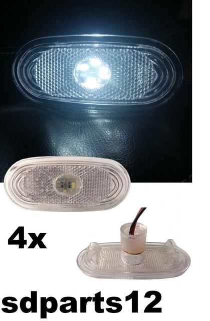 4X 12V 24V SMD 6 LED Luci Marker Laterali Bianche - Foto 7
