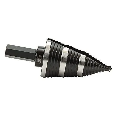 Klein Tools KTSB15 Step Drill Bit 15 Double Fluted 7/8 to 1-3/8-Inch 3
