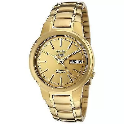 Seiko 5 Automatic Full Gold PVD Stainless Steel Mens Watch SNKA10K1