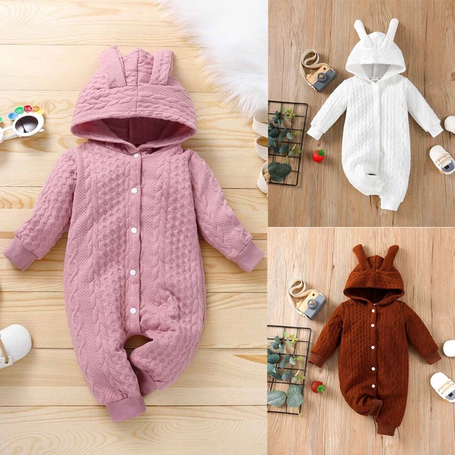 Newborn Kids Baby Boy Girl Infant Clothes Jumpsuit Romper Bodysuit Winter Outfit