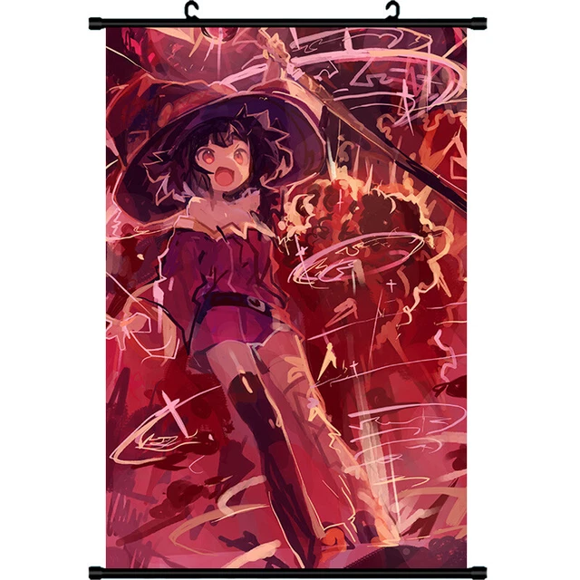 konosuba megumin Cosplay HD Home Decor Scroll Painting Wall Art 60X90cm Anime