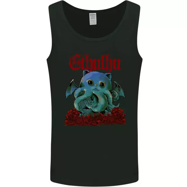 Cathulhu Divertente Gatto Cthulhu Parodia Kraken Uomo Canotta Maglia