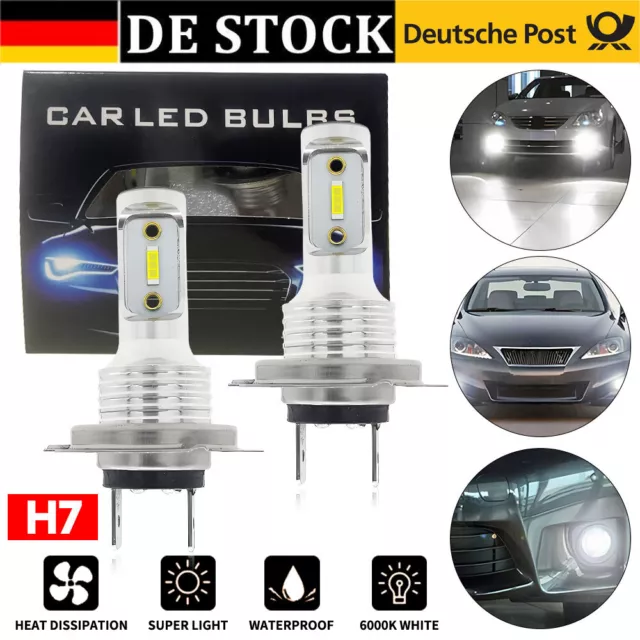 2X H/7 LED Scheinwerfer Kit 160W Fern OR Abblendlicht COB 6000K VS Xenon Halogen