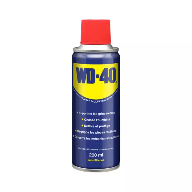 Spray lubrifiant dégrippant WD40 classique 200 ml