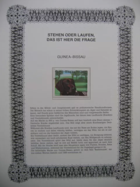 Irrtümer auf Briefmarken / Guinea-Bissau 1965 Mi 965 : Vorstehhund (Variante 1)