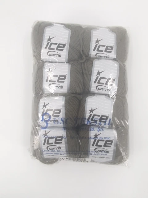 Hilos de Hielo Perú Alpaca Estambrado Hilo Caqui Color: 68961 - Paquete de 8 NUEVO